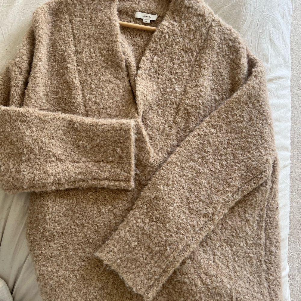 Vince Textured Beige Cardigan